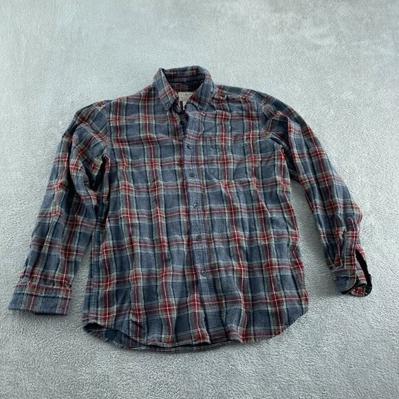L.L. Bean Other - L.L. Bean Mens Traditional Button-Down Shirt M-REG 100% Cotton Gray/Red 2191